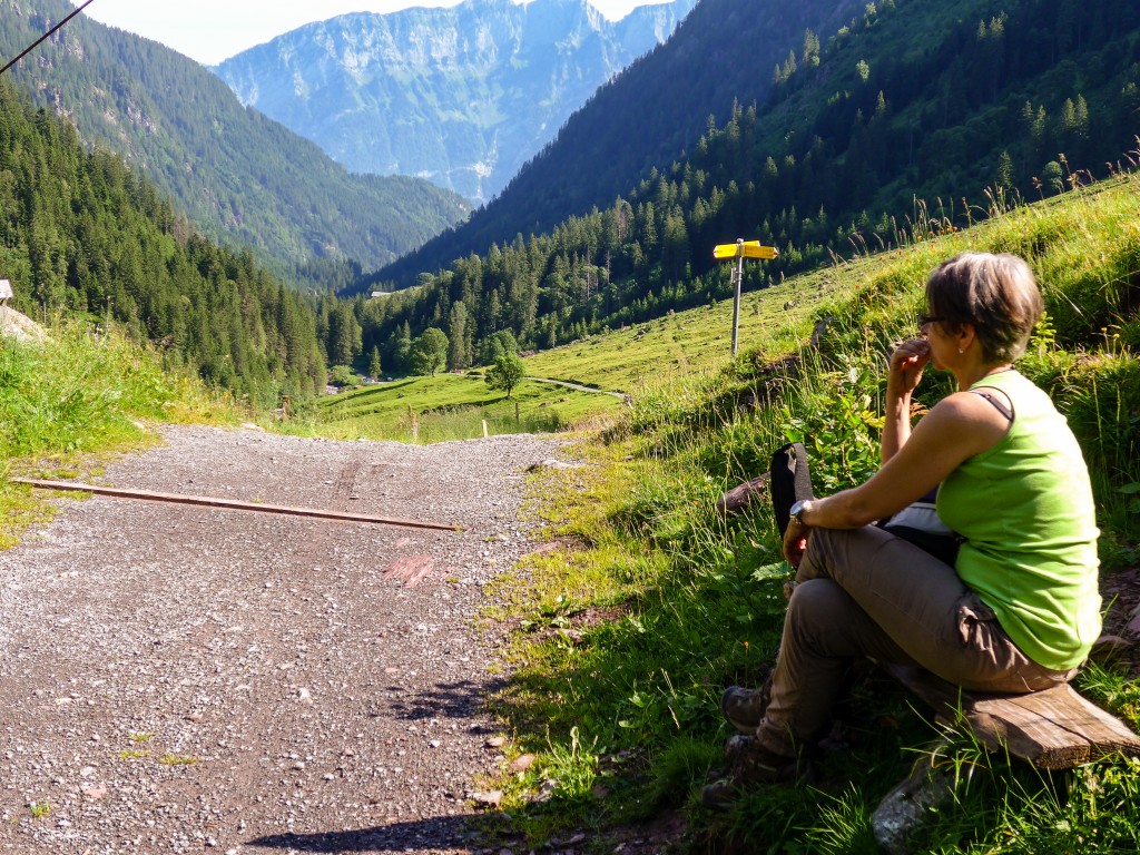 Ausblick gen Walensee. Wir warten auf die anderen.