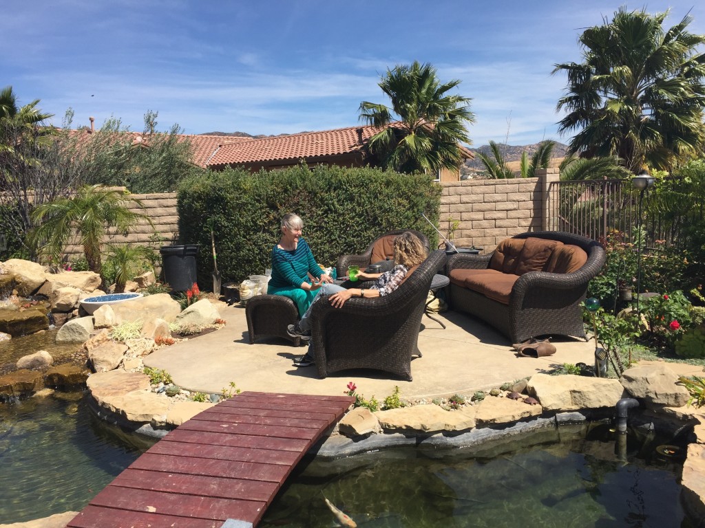 der neugestaltete Feuerplatz