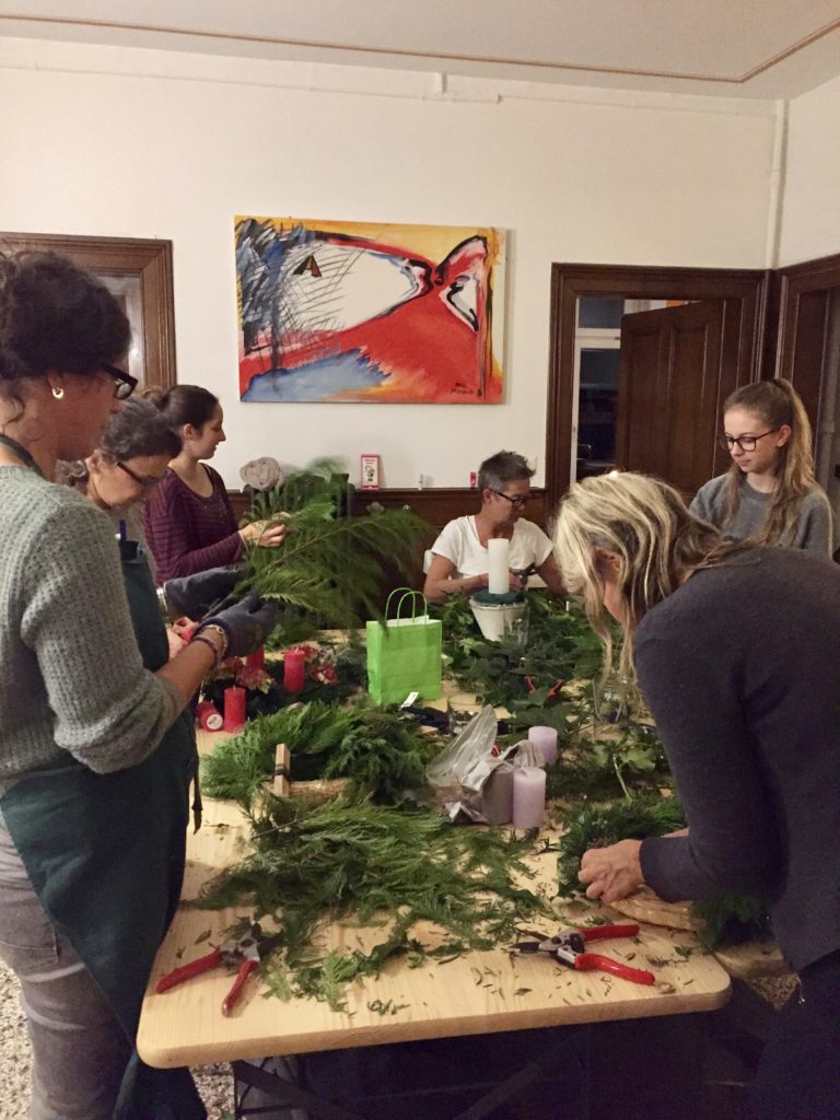 dichtes Gerangel im Gang